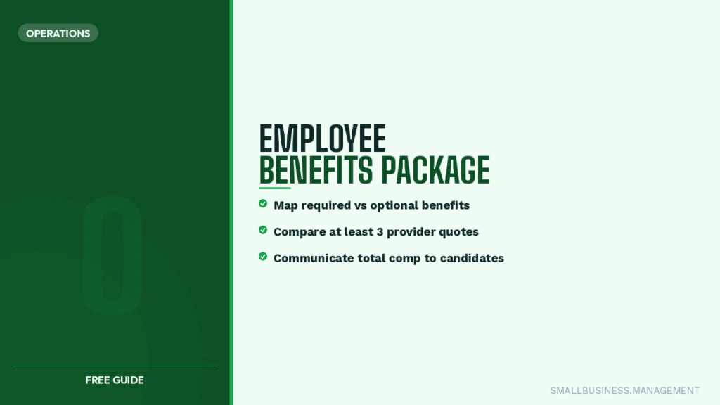 Employee Benefits Package for Small Business