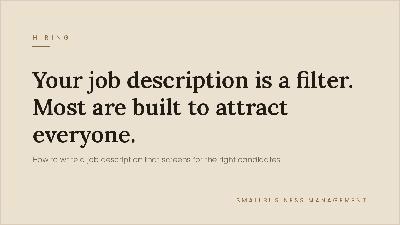 How to Write a Job Description for Small Business