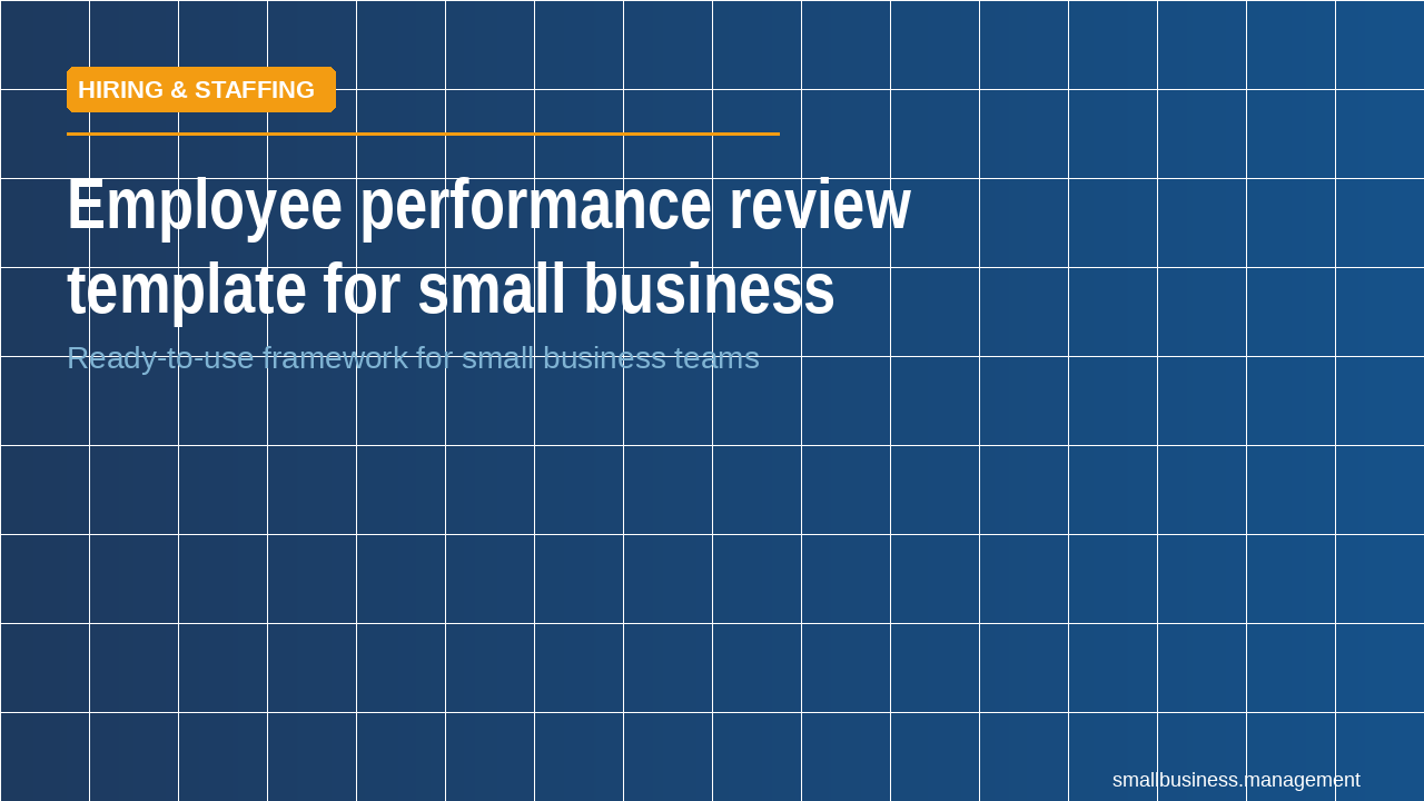Employee performance review template for small business