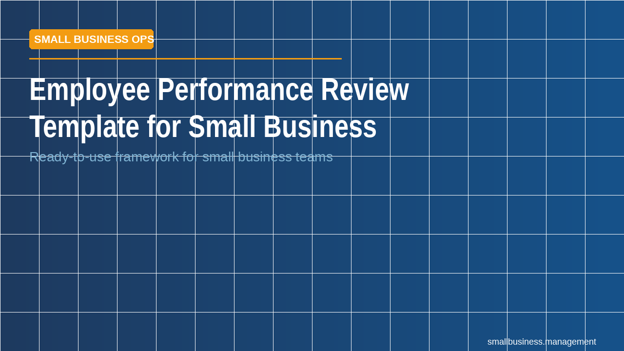 Employee Performance Review Template for Small Business